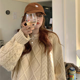 ラウンドケーブルカラーニット