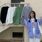 クルーネックシンプルカーディガン