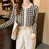 カラーギンガムショートカーディガン