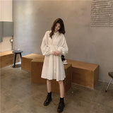 ワンカラーシャツワンピース