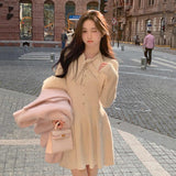 ボウタイリボンニットワンピース