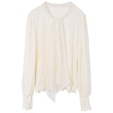 ビジューボウタイリボンブラウス