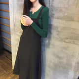 ボタンネックリブトップス