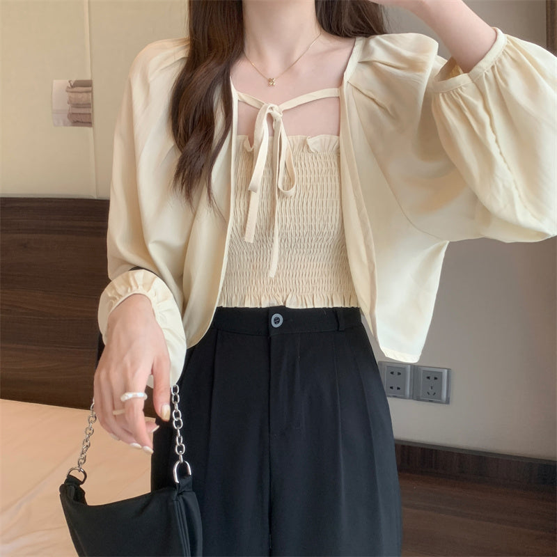 フェミニンパフボレロトップス