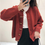 トグルボタンニットアウター