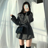 モダンチェックコート