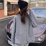 クルーネックシンプルカーディガン