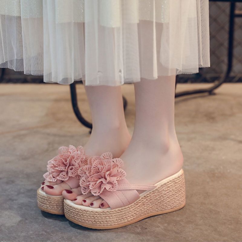 ワンポイントウェッジソールサンダル