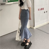 スリムラインスリットマーメイドスカート