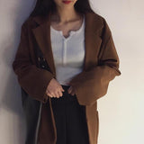 ボタンネックリブトップス