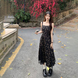 スリットレースフローラルロングワンピース