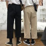 ストレートカジュアルコットンパンツ