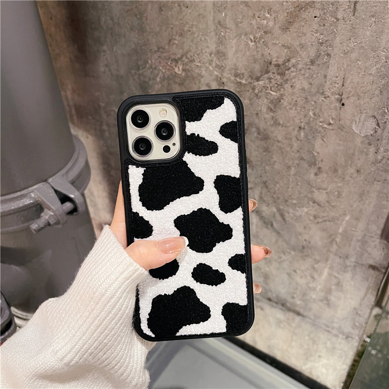 モノトーンパターンタフティングiPhoneケース