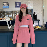 クロップドプルオーバー&タイトスカートSET