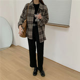 ブラウンカラーチェックシャツ