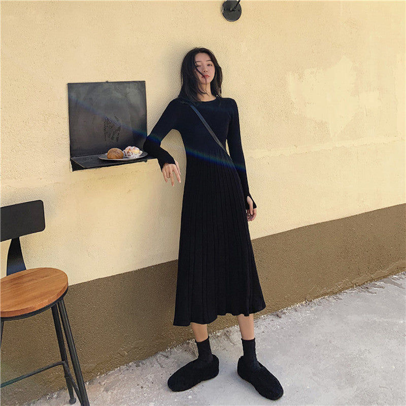 2typeリブニットワンピース