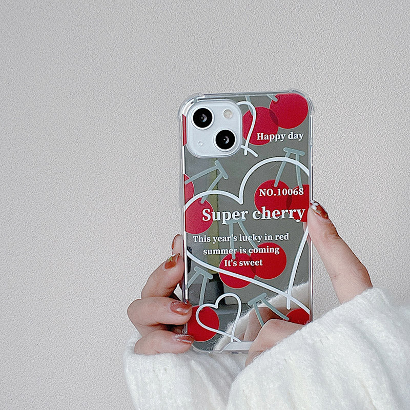 ミラーチェリーiPhoneケース