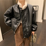 ブラックレザーフライトジャケット