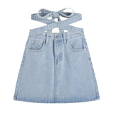 ウエストマークタイトデニムスカート