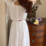 バックオープンパフワンピース