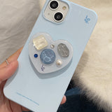 【iPhone17対応】ハートビジューアクセントiPhoneケース