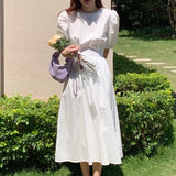 バックオープンパフワンピース