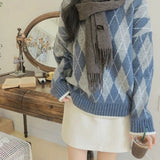 ペールアーガイルニット