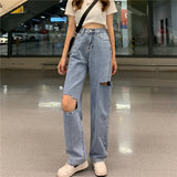 ハイウエストダメージデニム