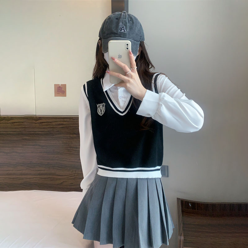 ブリティッシュニットベスト&シャツSET