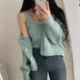 ルーズカーディガン&ニットビスチェSET