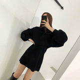 クロップドニット&ワンピースSET