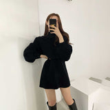 クロップドニット&ワンピースSET