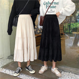 プリーツティアードロングスカート