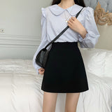 2typeシンプルブラックスカート