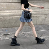 アシンメトリーデニムスカート