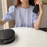 エレガントペプラムブラウス