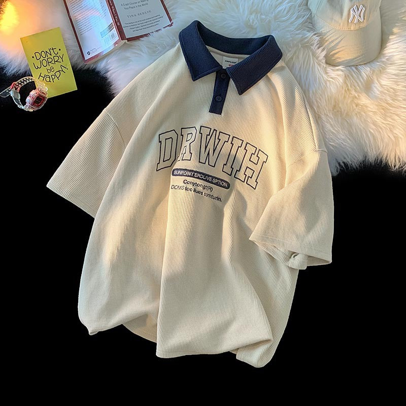 レトロカジュアルポロトップス