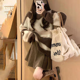 モカグラデーションニット