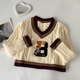 ロゴベアショートニット&スカートSET