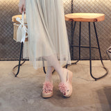 ワンポイントウェッジソールサンダル