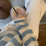 ボーダーリラックスポロニット