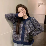 ロイヤルブルーパターンカーディガン