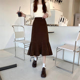 ミモレスリットマーメイドスカート