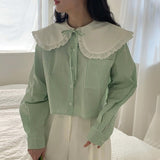 ビッグラペルストライプシャツ