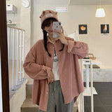 ビッグオーバーコーデュロイシャツ