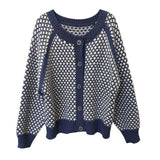 ロイヤルブルーパターンカーディガン