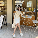 2typeリブニットワンピース