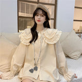 ダブルカラービジューブラウス