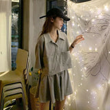 クロップドトップス&ショートパンツSET