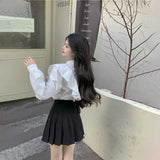 フリルショルダーブラウス&スカートSET